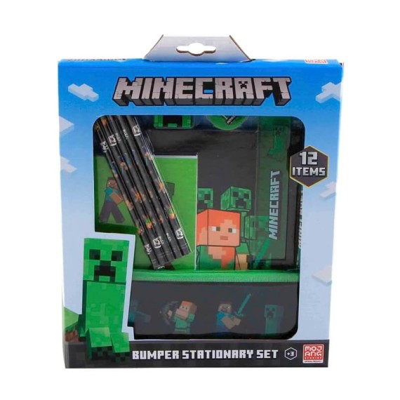 Pack Papelaria Minecraft VERDE | Ref. 332.T160-835 Pack Papelaria Minecraft VERDE | Ref. 332.T160-835