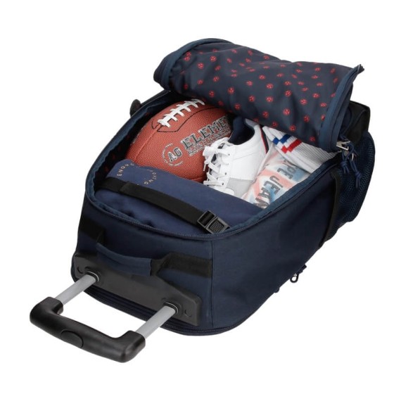 Trolley Mochila 44Cm 4 Rodas Pepe Jeans DIKRAN Azul Marinho | Ref. 186.6552821