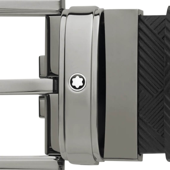 Cinto Clássico Montblanc c/ Fivela Retangular 35mm Preto | Ref. 238.130586