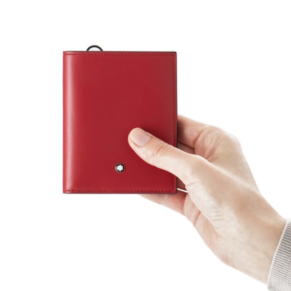 Carteira Compacta Montblanc 6CC MEISTERISTÜCK Vermelha/Preto | Ref. 238.129679