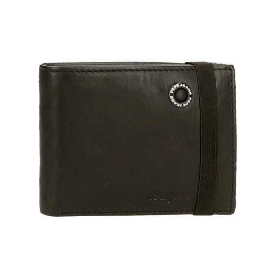 Carteira Horizontal c/ Elástico Pepe Jeans Badge Preta | Ref. 186.7373931