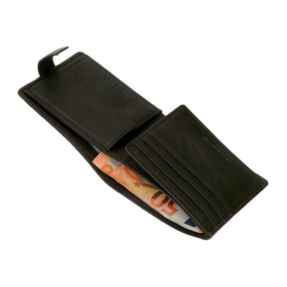 Carteira Horizontal c/ Porta Moedas e Presilha Pepe Jeans Badge Preta | Ref. 186.7373331