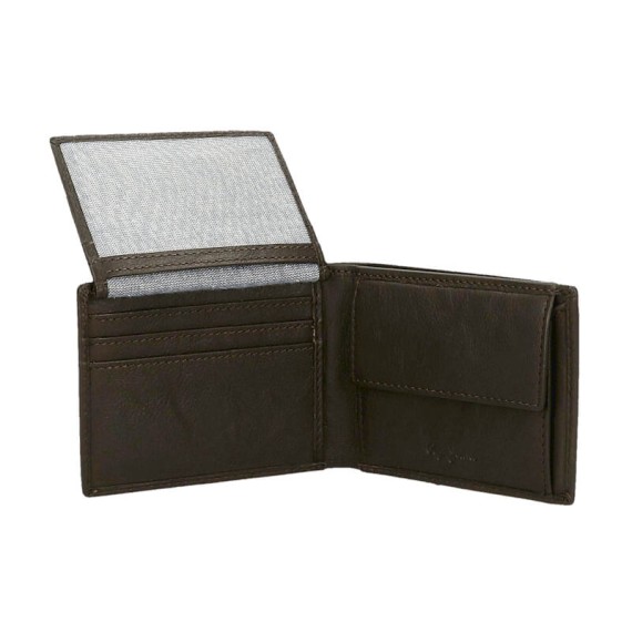 Carteira Horizontal c/ Porta Moedas Pepe Jeans Badge Castanha | Ref. 186.7373132