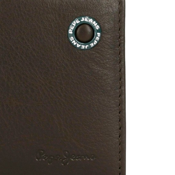 Carteira Horizontal c/ Porta Moedas Pepe Jeans Badge Castanha | Ref. 186.7373132