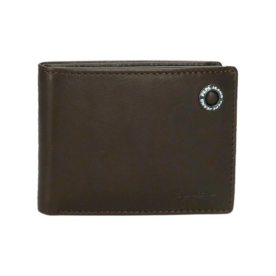 Carteira Horizontal c/ Porta Moedas Pepe Jeans Badge Castanha | Ref. 186.7373132