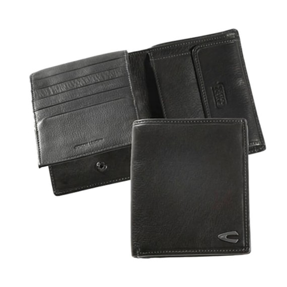 Camel Active Carteira Vertical com Porta-Moedas VEGAS Preta | Ref. 91B3470860