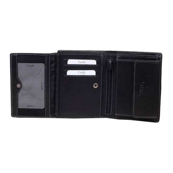 Camel Active Carteira Vertical com Porta-Moedas VEGAS Preta | Ref. 91B3470760