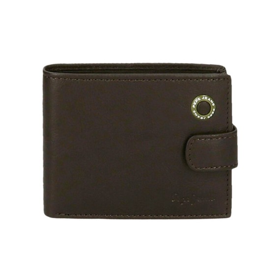 Carteira Horizontal c/ Porta Moedas e Presilha Pepe Jeans Badge Castanha | Ref. 186.7373332