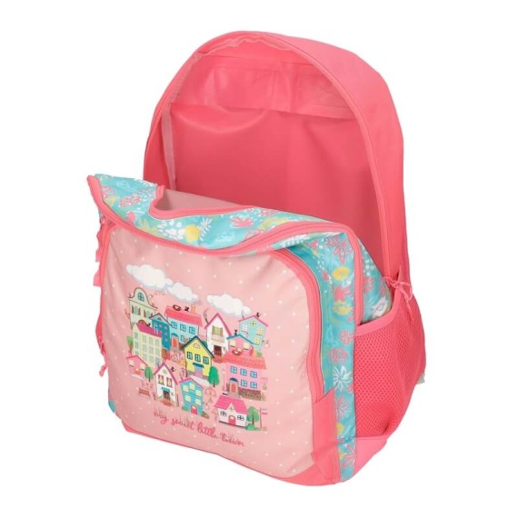 Mochila Escolar Adap. 44Cm 2C Roll Road MY LITTLE TOWN Rosa | Ref. 186.46526D1