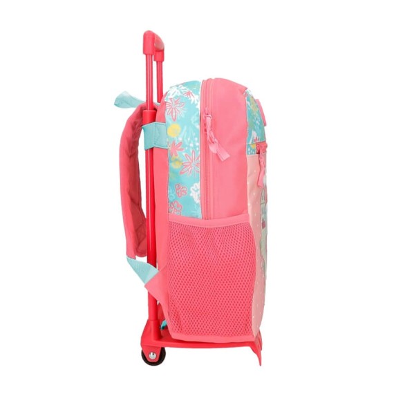 Mochila Pré-Escolar Adap. 33Cm c/ Carro Roll Road MY LITTLE TOWN Rosa | Ref. 186.46522T1