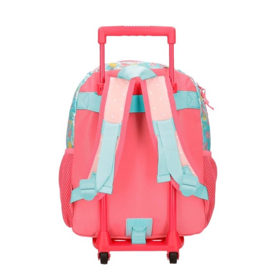 Mochila Pré-Escolar Adap. 33Cm c/ Carro Roll Road MY LITTLE TOWN Rosa | Ref. 186.46522T1