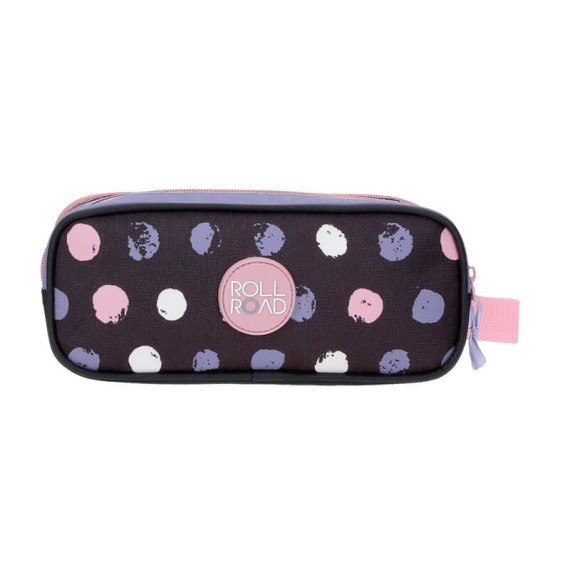 Estojo Escolar Duplo Roll Road THE TIME IS NOW Preto | Ref. 186.4664221