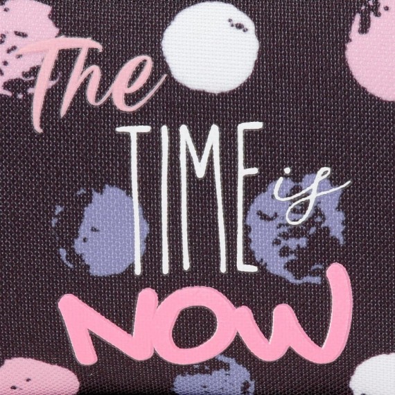 Estojo Escolar Duplo Roll Road THE TIME IS NOW Preto | Ref. 186.4664221