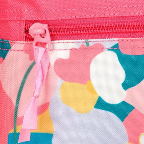 Mochila Escolar Adap. 44Cm 2C c/ Carro Roll Road PRECIOUS FLOWER Rosa | Ref. 186.35624T1