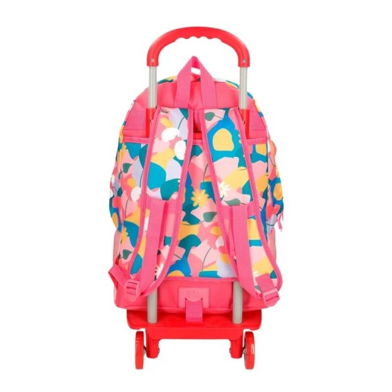 Mochila Escolar Adap c/ Carro 44Cm Roll Road PRECIOUS FLOWER Rosa | Ref. 186.35623T1 Mochila Escolar Adap c/ Carro 44Cm Roll Road PRECIOUS FLOWER Rosa | Ref. 186.35623T1