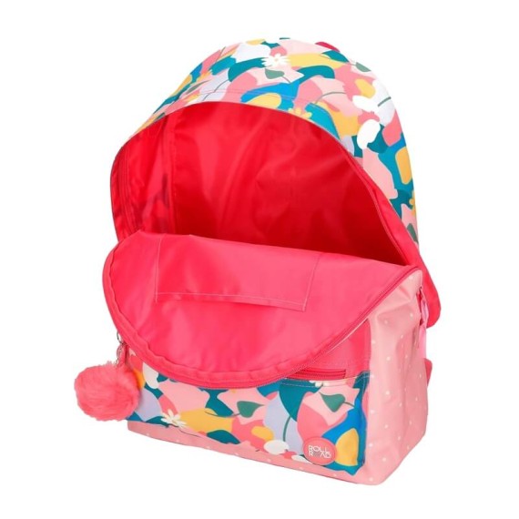 Mochila Escolar Adap c/ Carro 44Cm Roll Road PRECIOUS FLOWER Rosa | Ref. 186.35623T1 Mochila Escolar Adap c/ Carro 44Cm Roll Road PRECIOUS FLOWER Rosa | Ref. 186.35623T1