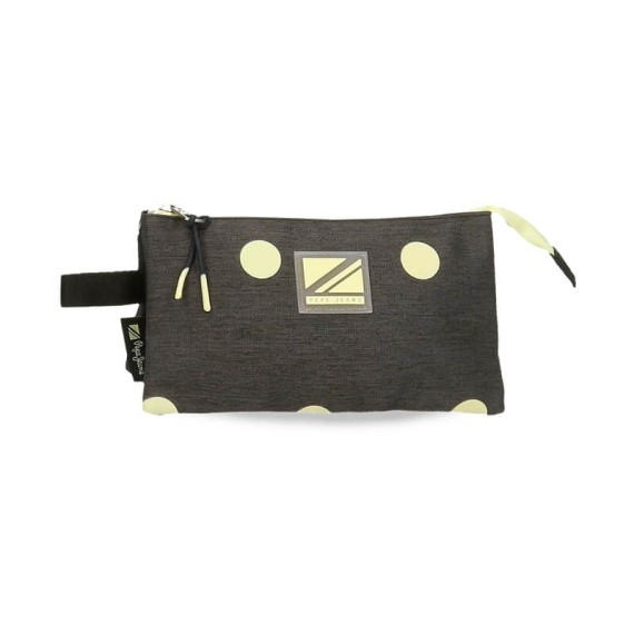 Estojo Escolar Triplo Pepe Jeans LEIRE Preto | Ref. 186.6524321