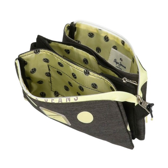 Estojo Escolar Triplo Pepe Jeans LEIRE Preto | Ref. 186.6524321