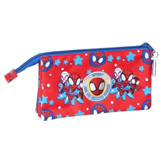 Estojo Escolar Triplo Compartimento Spiderman SPIDEY Vermelha | Ref. 248.842132744
