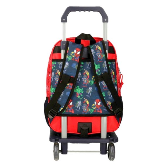Mochila Escolar Adap. 38Cm c/ Carro SPIDEY GO Vermelha | Ref. 186.24823T1
