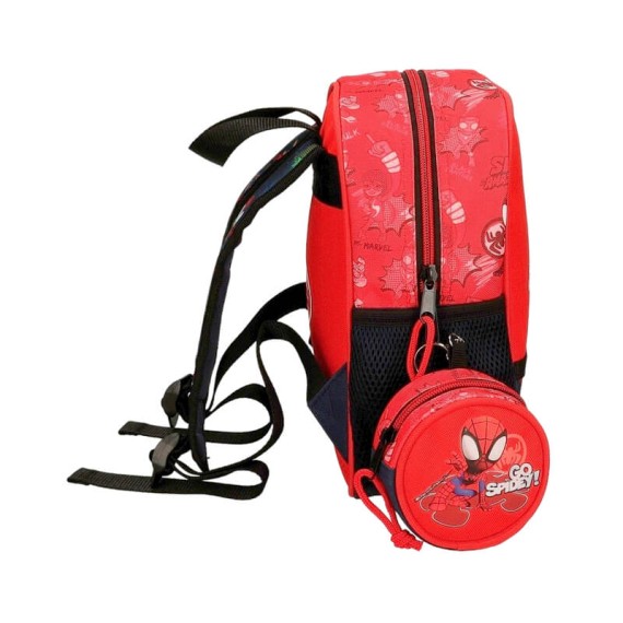 Mochila Infantil Adap. 25cm Spiderman GO SPIDEY Vermelha | Ref. 186.24820D1