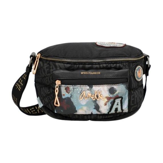 Anekke Bolsa de Ombro Oval Nature Edition WOODS Preta | Ref. 280.35873-239