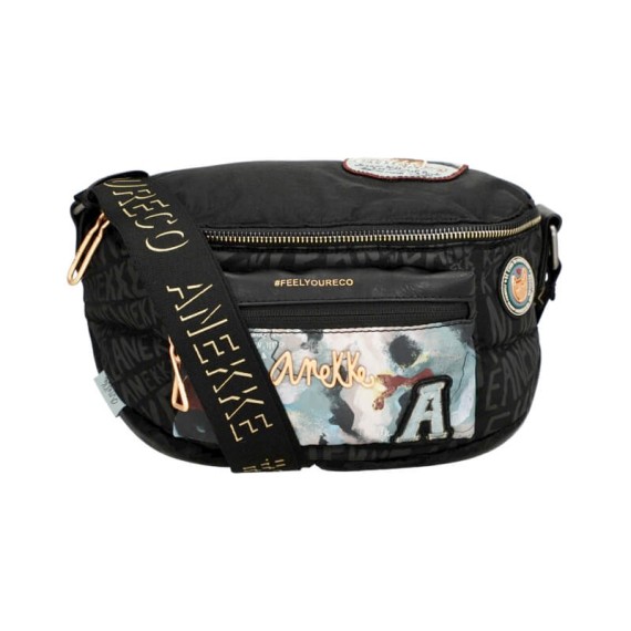 Anekke Bolsa de Ombro Oval Nature Edition WOODS Preta | Ref. 280.35873-239