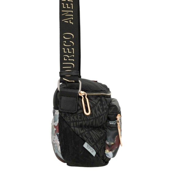Anekke Bolsa de Ombro Oval Nature Edition WOODS Preta | Ref. 280.35873-239