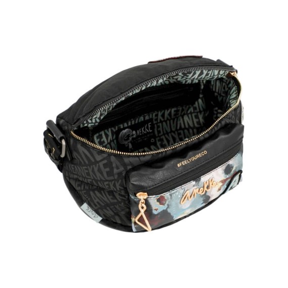 Anekke Bolsa de Ombro Oval Nature Edition WOODS Preta | Ref. 280.35873-239