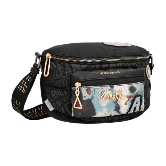 Anekke Bolsa de Ombro Oval Nature Edition WOODS Preta | Ref. 280.35873-239