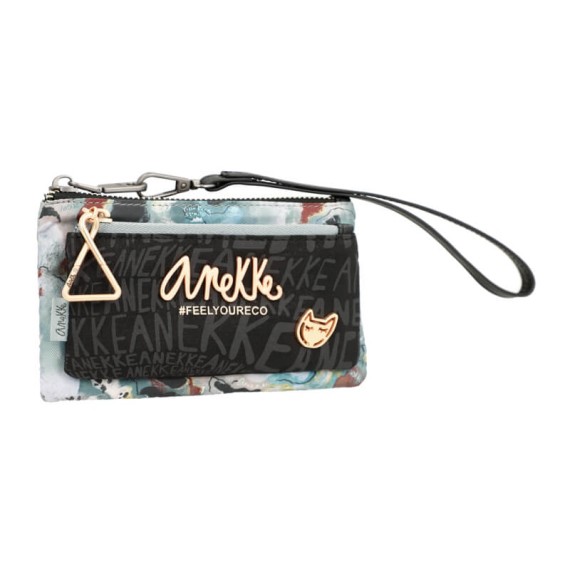 Anekke Carteira Porta-Moedas Nature Edition WOODS Preta | Ref. 280.35879-022