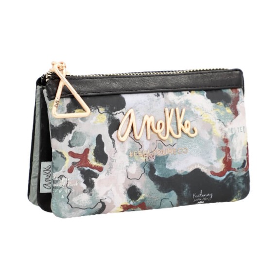 Anekke Porta-Moedas Triplo Nature Edition WOODS Preto | Ref. 280.35879-015