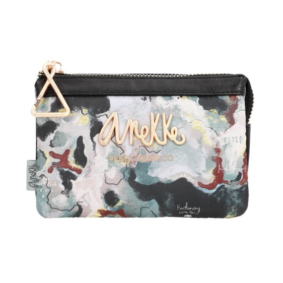 Anekke Porta-Moedas Triplo Nature Edition WOODS Preto | Ref. 280.35879-015