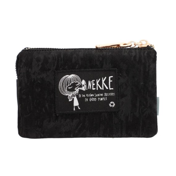 Anekke Porta-Moedas Triplo Nature Edition WOODS Preto | Ref. 280.35879-015