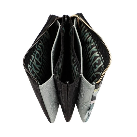 Anekke Porta-Moedas Triplo Nature Edition WOODS Preto | Ref. 280.35879-015