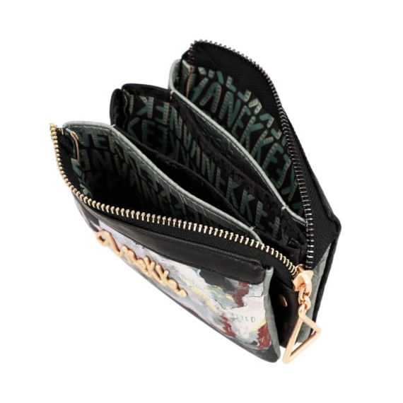 Anekke Porta-Moedas Triplo Nature Edition WOODS Preto | Ref. 280.35879-015