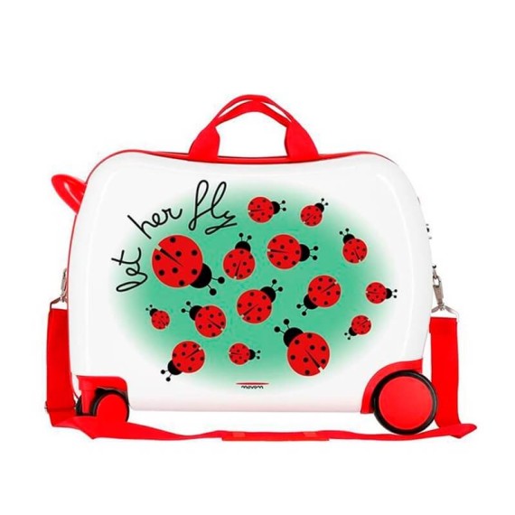 Movom Mala Infantil ABS com 4 Rodas LET HER FLY Vermelho | Ref. 186.3729862
