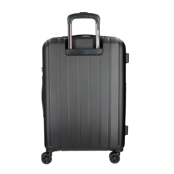 Mala/Trolley de Viagem Médio 65cm 4 Rodas Exp. Movom WOOD Preta | Ref. 186.5319461B