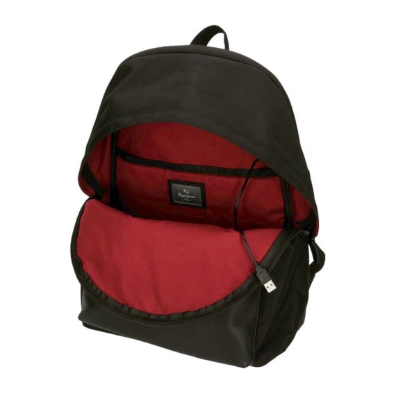 Mochila para Portátil Adap. 44cm Pepe Jeans SOHO Preta | Ref. 186.7352431
