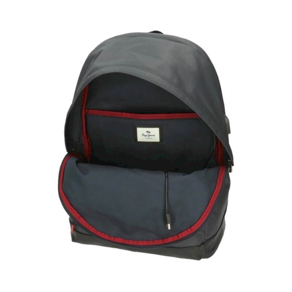 Mochila para Portátil Adap. 44cm Pepe Jeans HACKNEY Antracite | Ref. 186.7312431