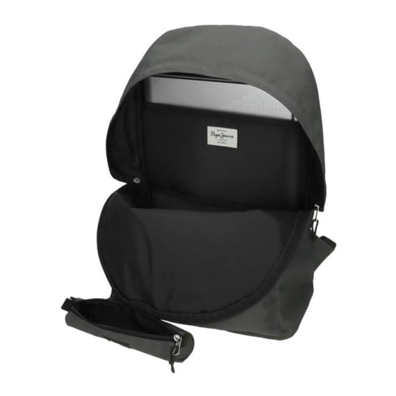 Mochila para Portátil + Estojo Pepe Jeans ARIS Evergreen Antracite | Ref. 186.63392A3