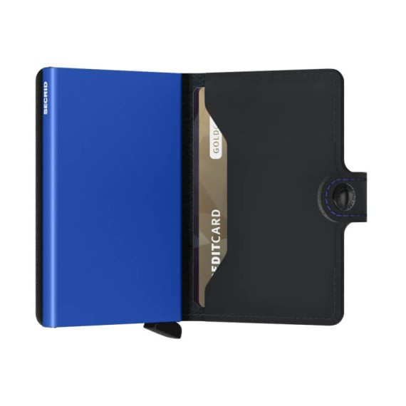Secrid MINIWALLET Matte Black & Blue | Ref. 297.MM-BB