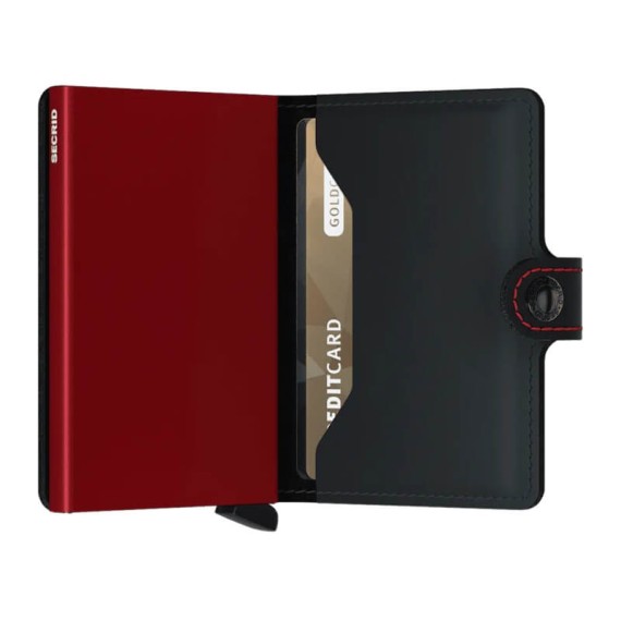 Secrid MINIWALLET Matte Black & Red | Ref. 297.MM-P-R
