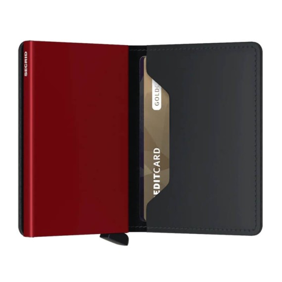 Secrid SLIMWALLET Matte Black & Red | Ref. 297.SM-P-R