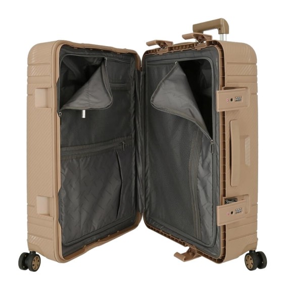 Mala de Viagem / Trolley Médio 66cm 4 Rodas Movom DIMENSION Champanhe | Ref. 186.5189224