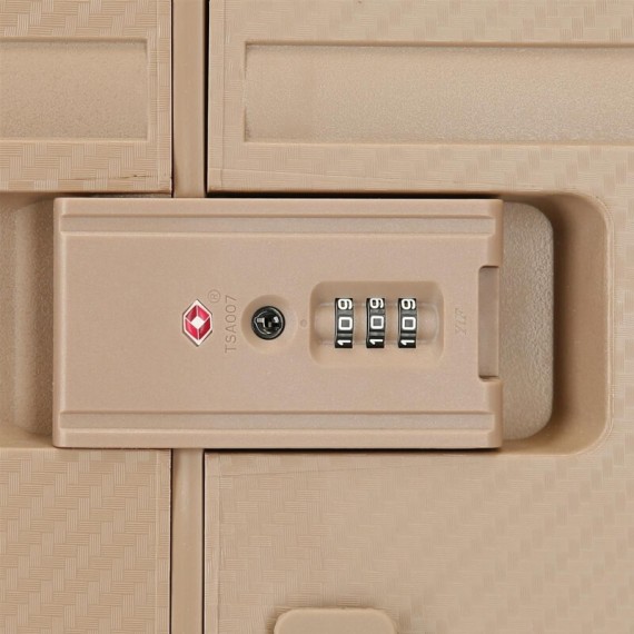 Mala de Viagem / Trolley Médio 66cm 4 Rodas Movom DIMENSION Champanhe | Ref. 186.5189224