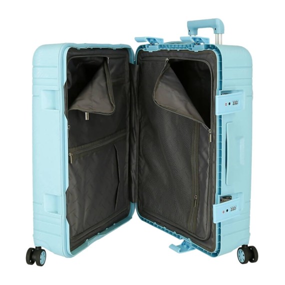 Mala de Viagem / Trolley Médio 66cm 4 Rodas Movom DIMENSION Turquesa | Ref. 186.5189226