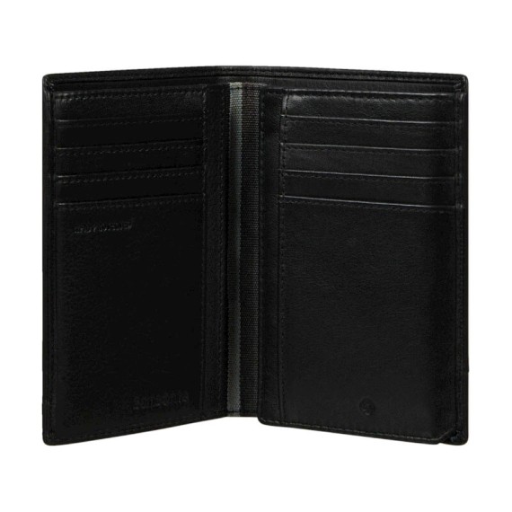 Samsonite Porta Cartões Vertical 14CC FLAGGED SLG Preta | Ref. 92KH414509
