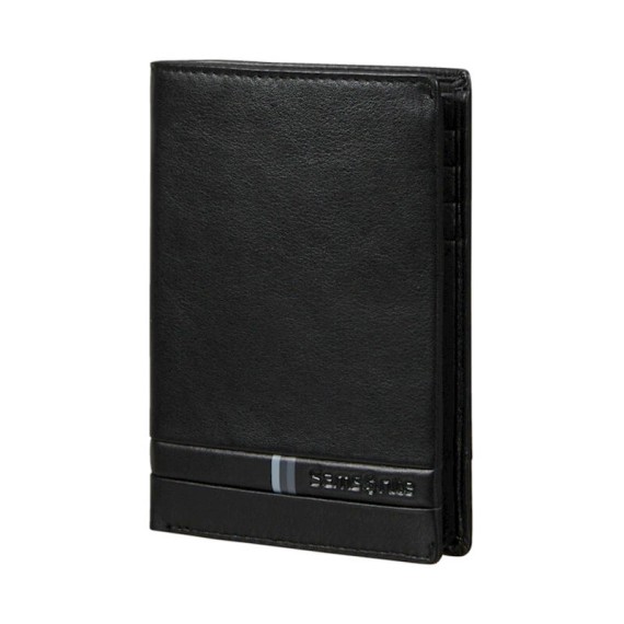 Samsonite Porta Cartões Vertical 14CC FLAGGED SLG Preta | Ref. 92KH414509