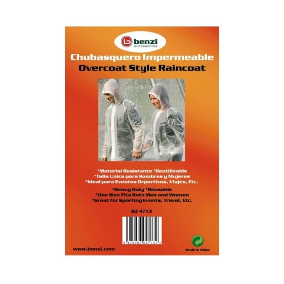 Benzi Capa / Casaco de Chuva Impermeável c/ Bolsa BZ4713 Rosa | Ref. 288.BZ4713R